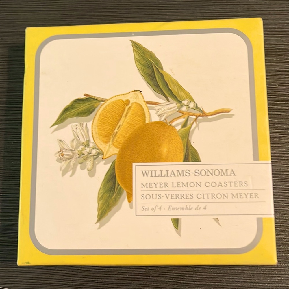 SOLD Williams-Sonoma Meyer Lemon Coasters